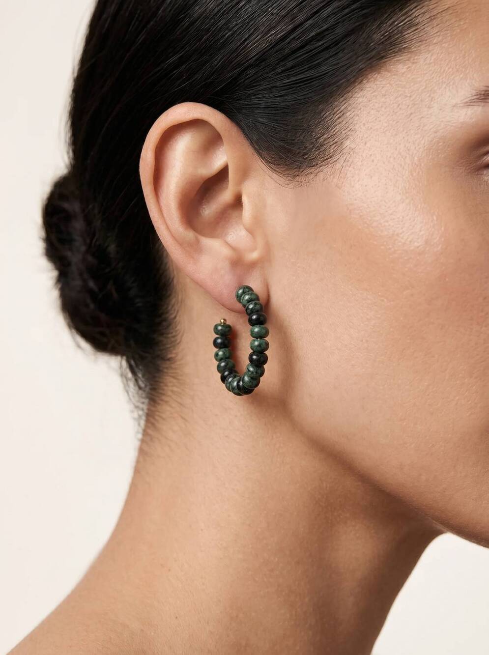 NEW MACRAE & CO women's bauble hoops in green